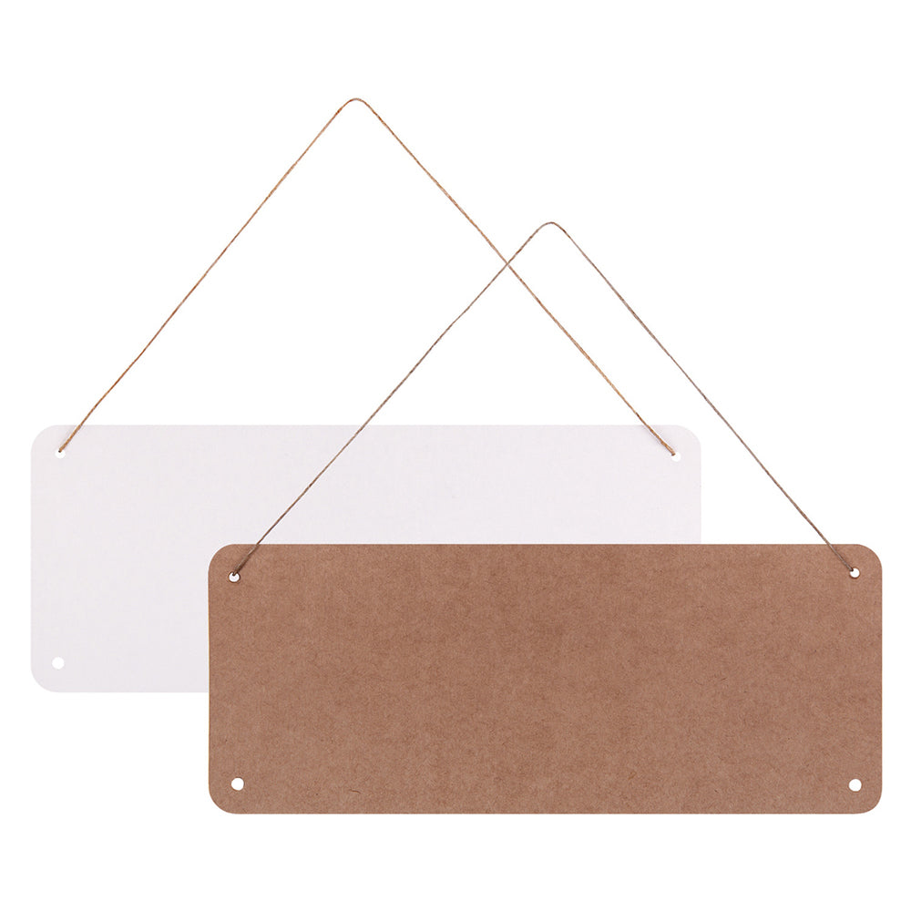 Hanging Signage Boards (White/Kraft)