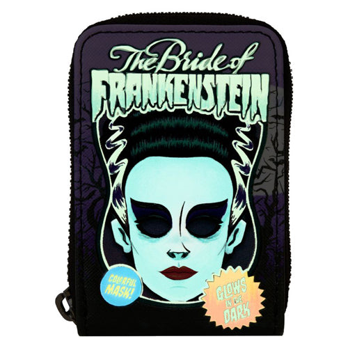 Bride of Frankenstein Neon Mask Zip Wallet