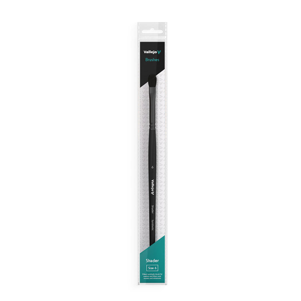 Vallejo Shader No. 6 Filbert Shader Flat Synthetic Brush