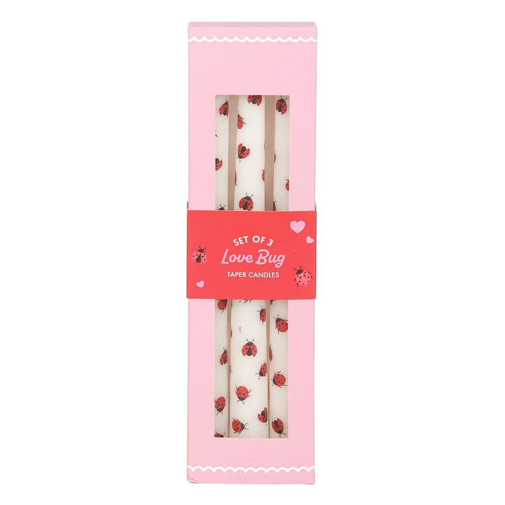 Love Bug Ladybird Taper Candles (Set of 3)