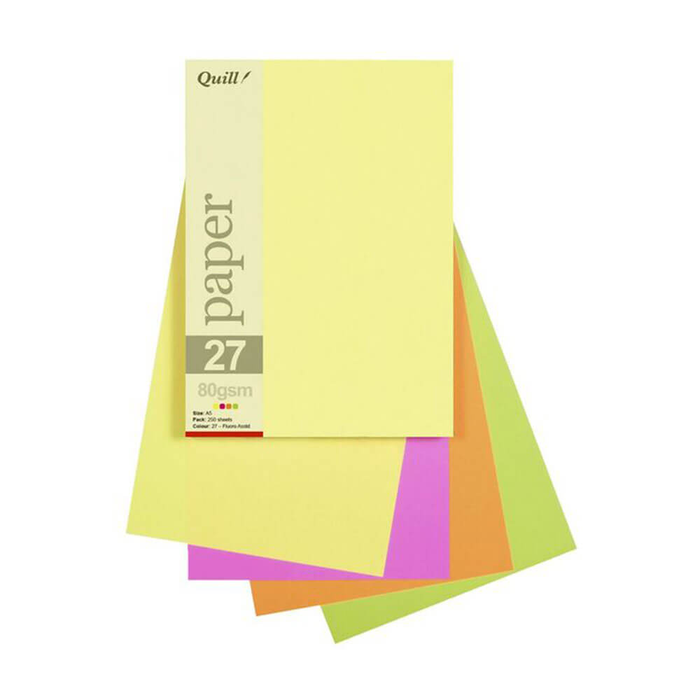 Quill Paper 80GSM A5 Assorted(25pk)