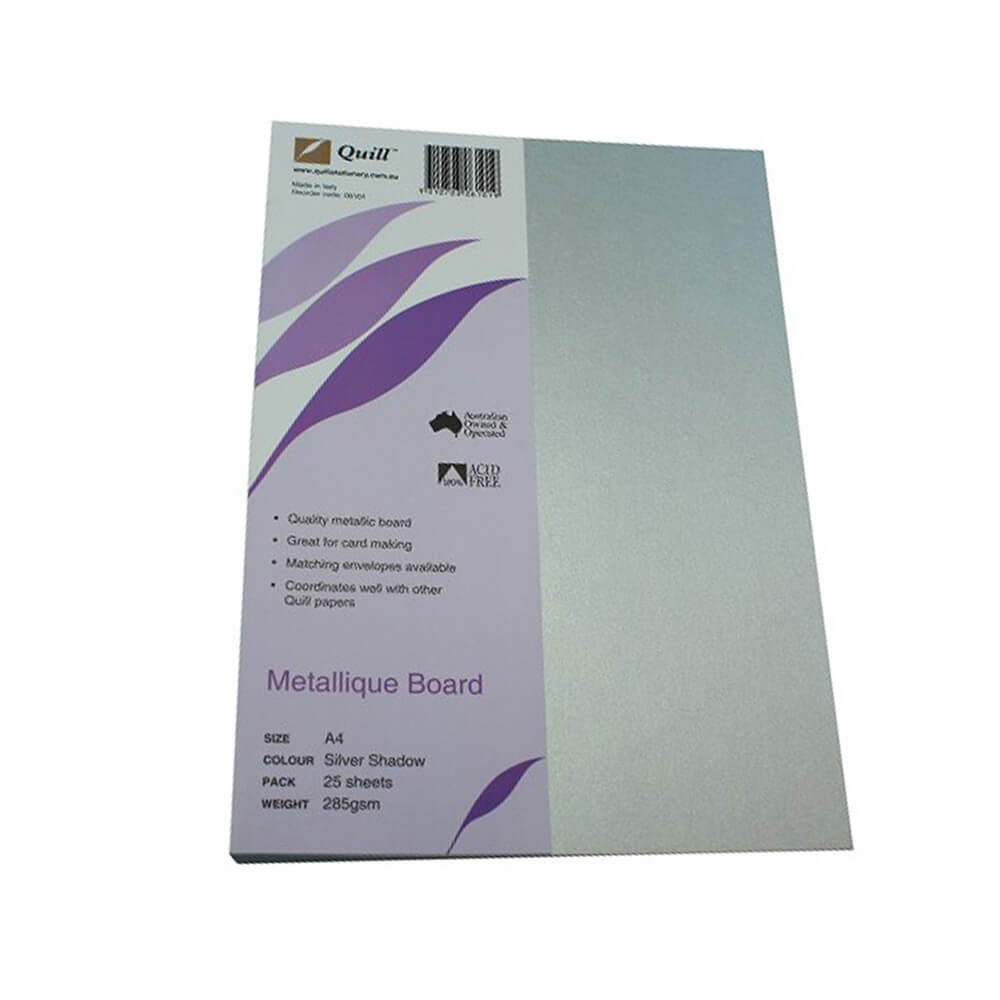 Quill A4 Metallique Board 285GSM(25パック)