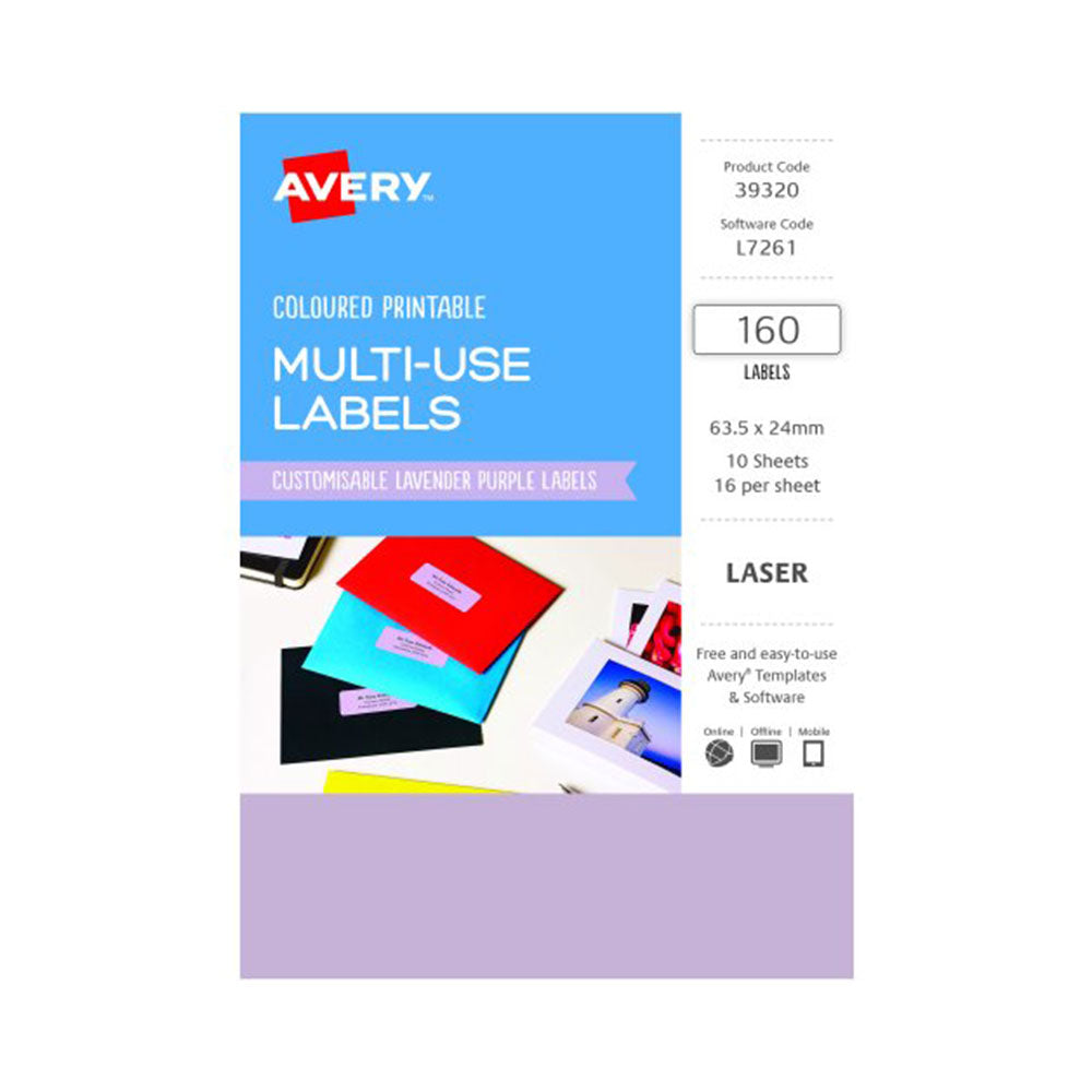 エイブリー長方形レーザーラベル160pcs(64x24mm)