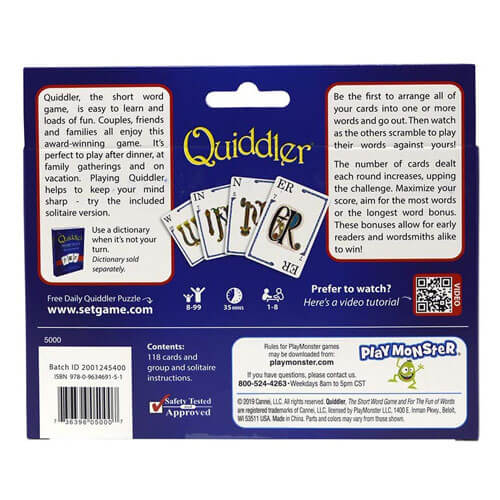 The Quiddler SHORT Word Dictionary