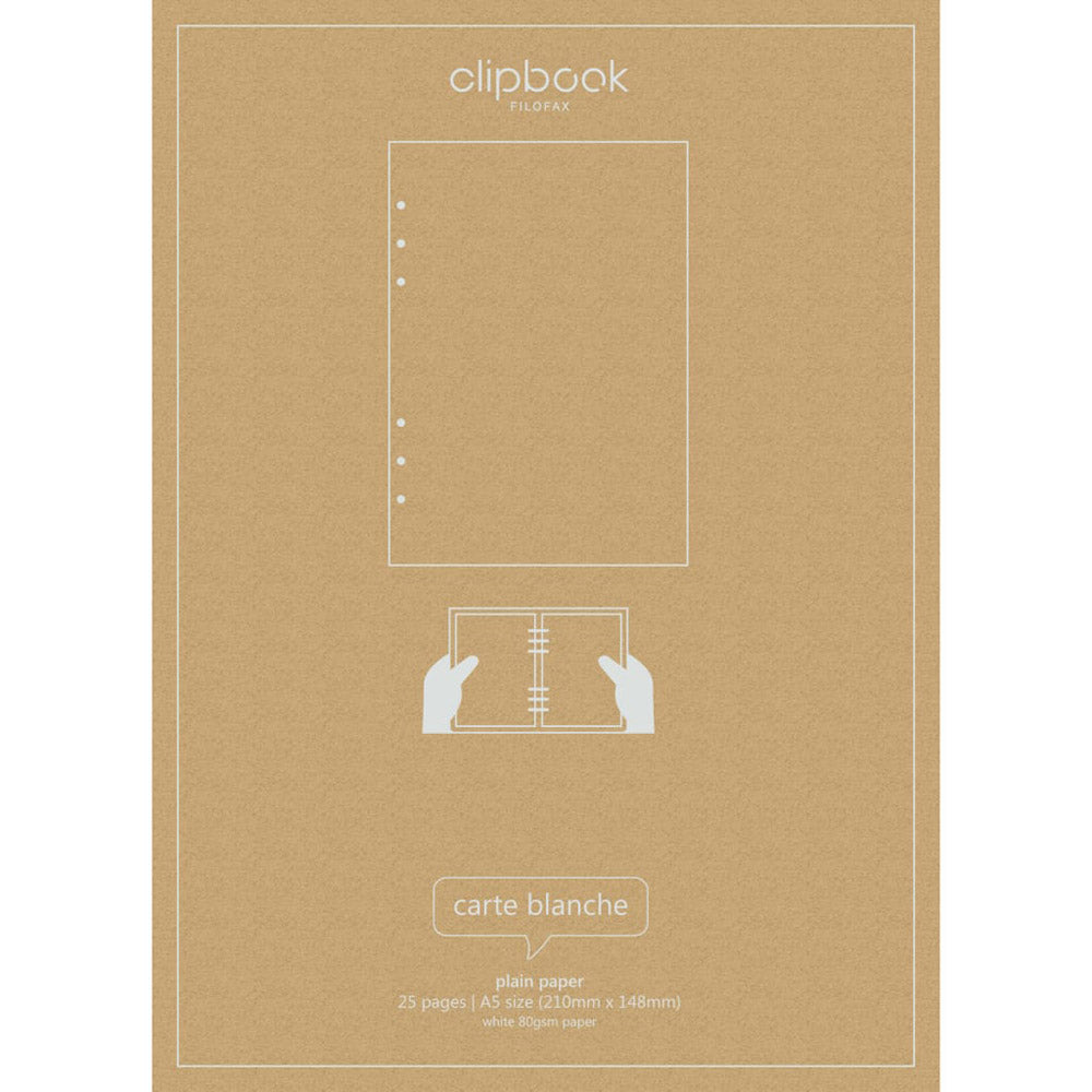 Filofax A5 Clipbook Refill 25pk