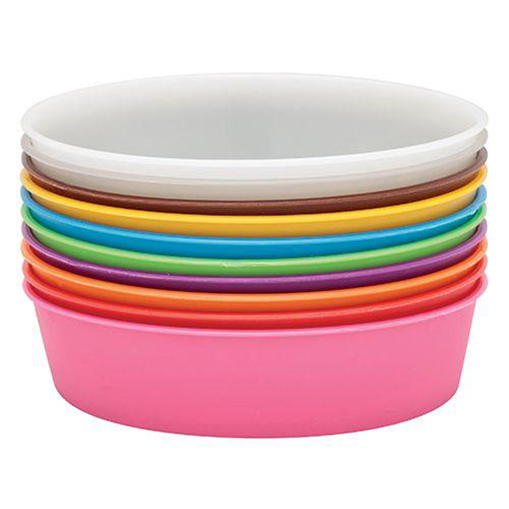 Plastic Painting Bowls 13cm 10pcs