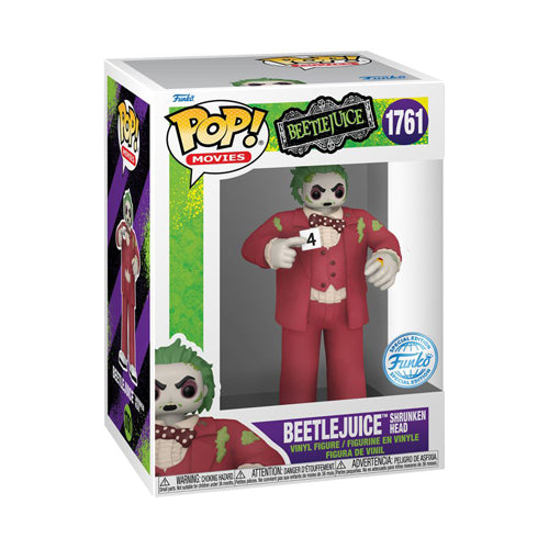 Beetlejuice (Shrunken Head) US Exclusive Pop! Vinyl