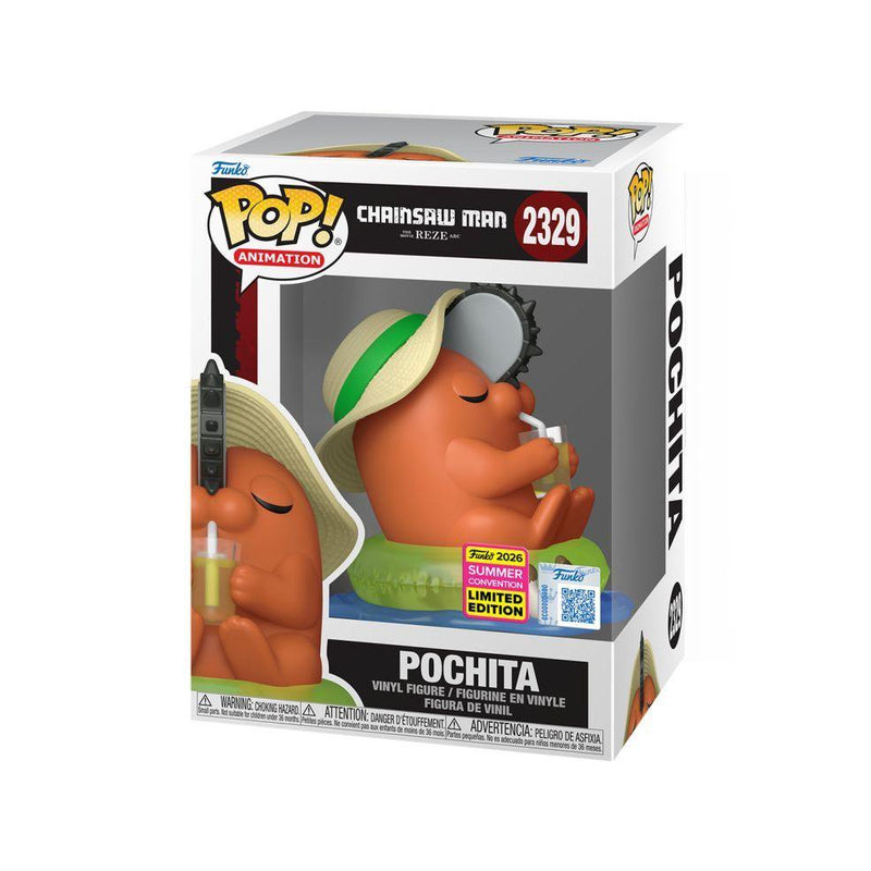 Chainsaw Man Pochita (on Floaty) SDCC Exclusive Pop! Vinyl