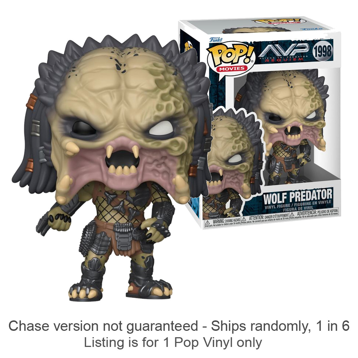 Alien Vs Predator: Requiem Wolf Predator Pop! Vinyl (Chase Ships 1 in 6)