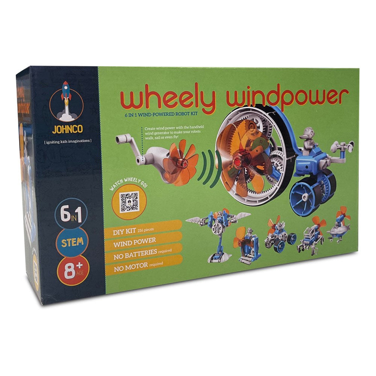Johnco Wheely 6 in 1 Wind-Powered Robot