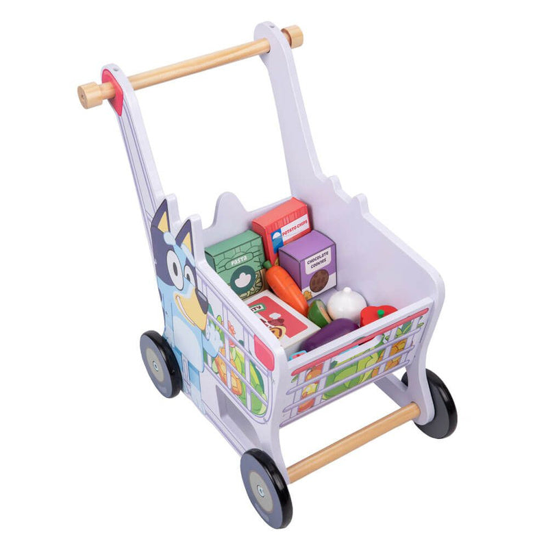 Bluey Wooden Shopping Trolley