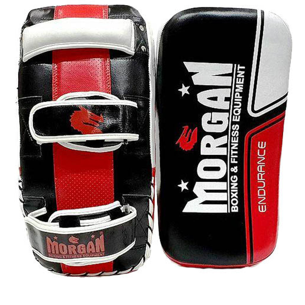Morgan Endurance Gel Leather Curved Thai Pads (Pair)