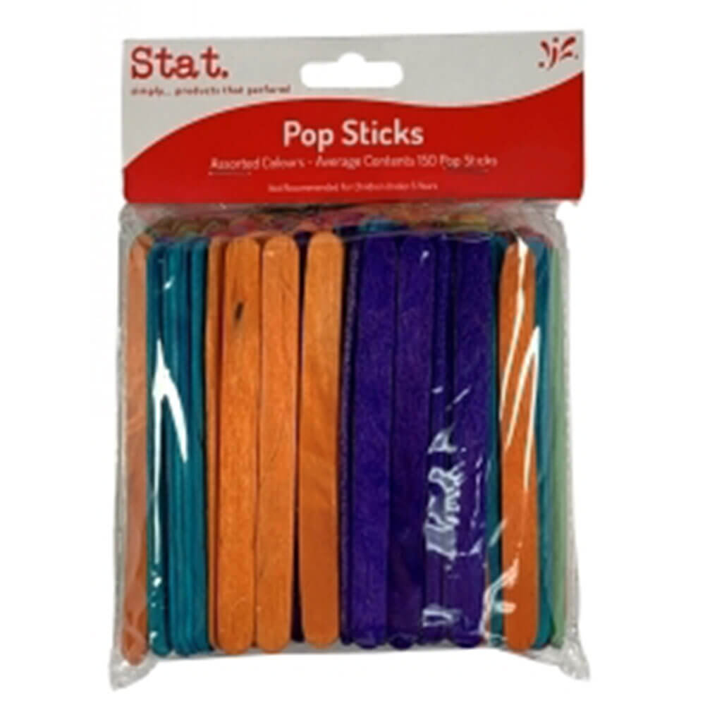 統計木製クラフトスティック(150pk)